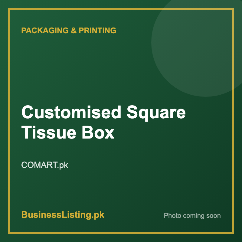 Customised Square Tissue Box – COMART.pk, Karachi