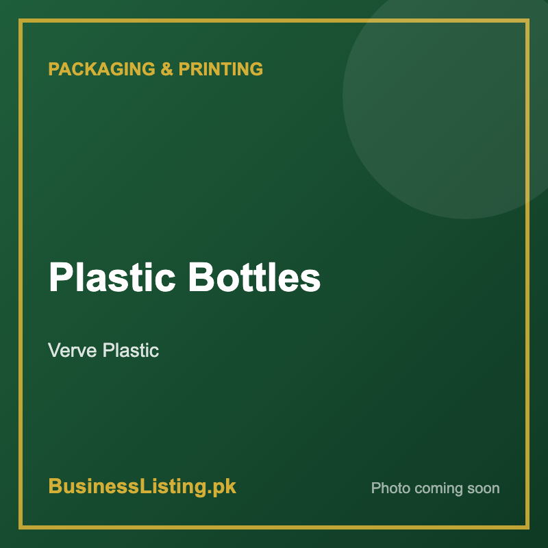 Plastic Bottles – Verve Plastic, Karachi
