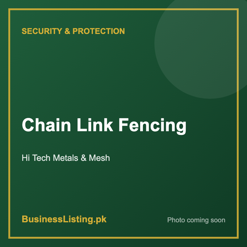 Chain Link Fencing – Hi Tech Metals & Mesh, Karachi