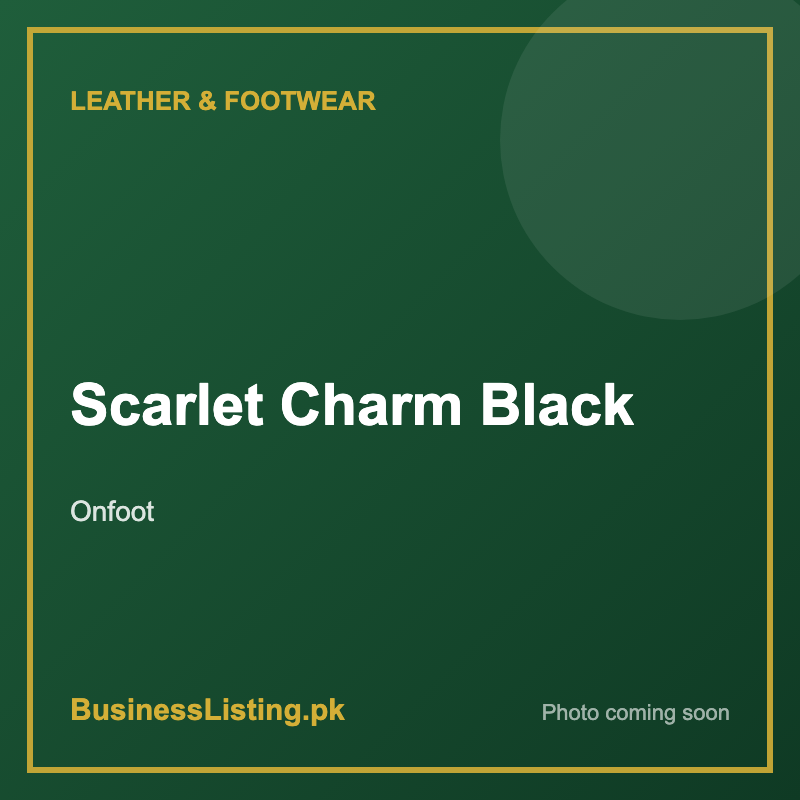Scarlet Charm Black – Onfoot, Karachi