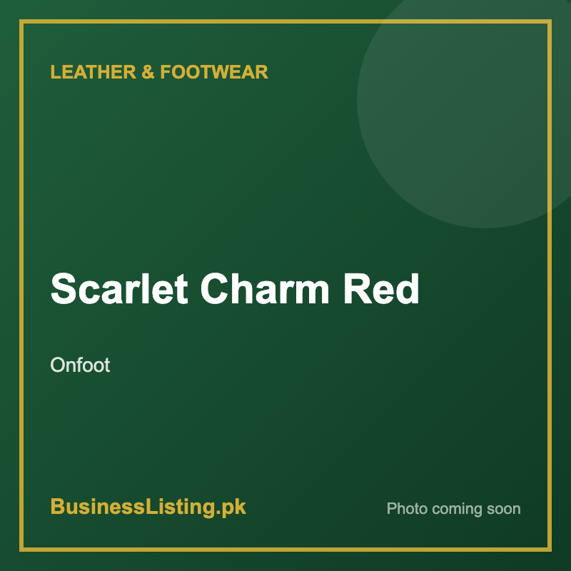 Scarlet Charm Red – Onfoot, Karachi