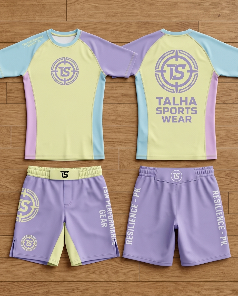  Custom No-Gi Set — Rash Guard + Fight Shorts – Talha Sports Wear, Sialkot